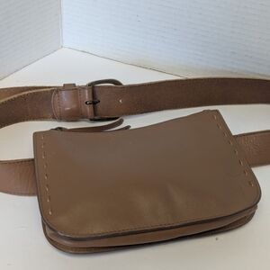 Frye Tan Leather Fanny Pack Mini Belt Bag